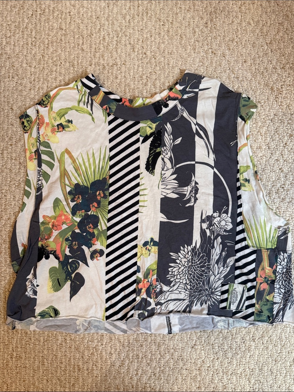 Free People Movement Stripe and Floral Sleeveless Women’s Top
